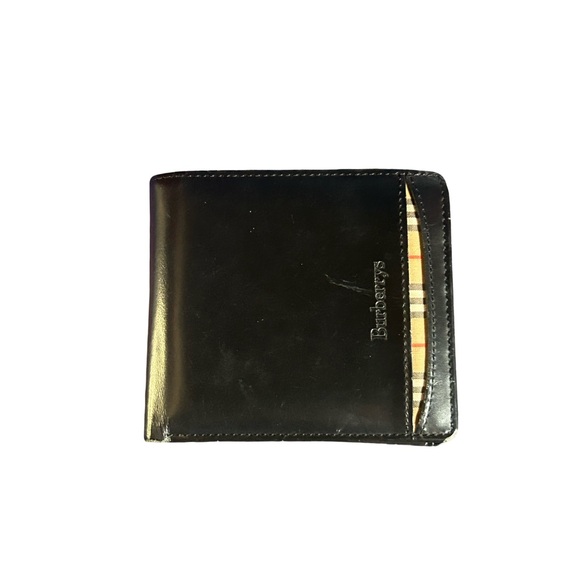 Vintage Burberrys Navy Leather Wallet - Picture 1 of 3
